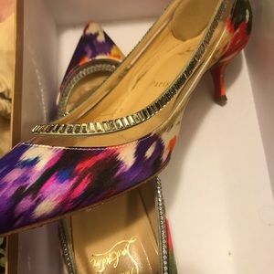 Christian Louboutin Paulina Strass Satin heels
